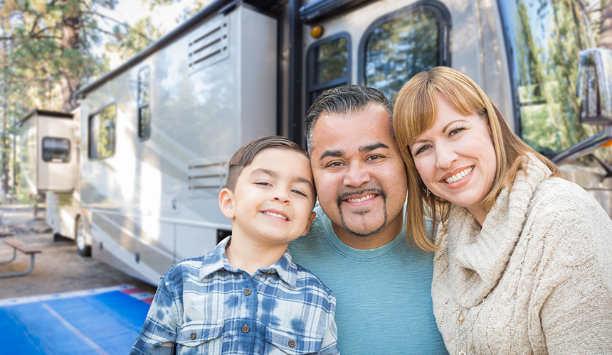 Family with RV Insurance, Dundee, NY